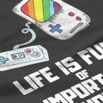 Žaidimų Gyvenimas yra pilnas svarbius sprendimus T-Shirt Essentials Užsakymą Punk 4XL 5XL 6XL Retro T-shirt 13625