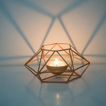 Žvakidė puošyba, dekoravimas Šiaurės retro geometrinis geležies žvakidė žibintų paprasta namų vestuvių dekoravimo, dovanų