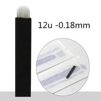 0.18 mm, Juoda flex 15 U Formos Microblading Adatos Tebori Microblading Geležtės Permannet Vadovas Tatuiruotė Pen