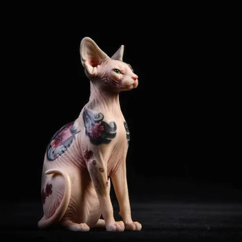 1/6 Masto Modeliavimas JXK tatuiruotė versija Sfinksas (beplaukiai katė) modeliavimas gyvūnų naminių Kačių modelis statinio apdaila režimu žaisti