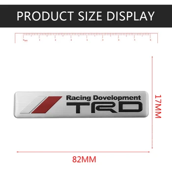 1 VNT Auto Automobilis Optikos 3D Lenktynių Plėtros TRD Lipdukas Emblema Decal 