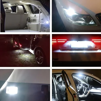 10 x T10 W5W LED Lemputės Automobilių Salono Šviesos Nissan Qashqai Almera Patrol Tiida X-Trail Pastaba Primera J11 Pathfinder Atvirkščiai Micra