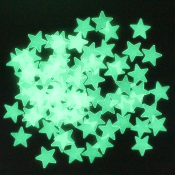 100 vnt 3D žvaigždės švyti tamsoje Šviesos ant Sienų Lipdukai Vaikų Kambario gyvenimo kambario Sienos Lipdukas Namų Puošybai Spalvingas Plakatas
