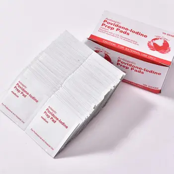 100 Vnt/Dėžutėje Povidone Jodo Dezinfekavimo Lapo Audinių Pagalvėlės Sterilizacija Pirmosios Pagalbos Rinkinys, Avarinio Vienkartinių Higienos