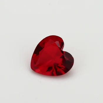 100vnt 3x3~10x10mm Širdies Formos Prarasti Akmuo Granatas Raudonos Spalvos Stiklo Sintetinių Brangakmenių Papuošalai 