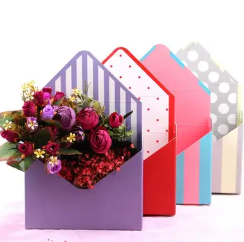 100vnt Kūrybos flowerbox Voko Maišelį Gėlių puokšte gėlių rankoje-sulankstytas dovanų dėžutėje Valentino Diena gėlių lange SN3415