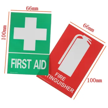 100x66mm pirmosios medicinos pagalbos ir gaisrų gesinimo PVC Lipdukas Pasirašyti Lipdukas Rinkinys OHS WH lauko Saugos ir Gelbėjimo skubios skubiai