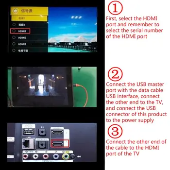 1080P HDMI Atvaizdavimo funkcija Kabelį Telefoną prie TV, HDTV Adapteris, Skirtas 
