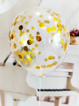 10vnt 12inch 9styles pripučiamas kamuolys Šalis, vestuvių dekoravimas spalvotų konfeti balioną Helio Skaidri, Aiški Balionas