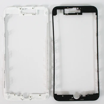 10vnt iPhone 6 6s 7 8 plus aukštos kokybės karšto klijai Priekinį Bezel LCD Viduryje sienelėmis Pakeitimo Juoda Balta