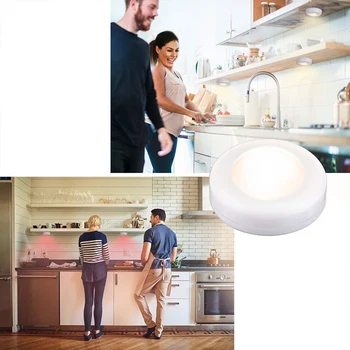 12 Spalvų RGBW LED Nakties Šviesos Belaidžio Nuotolinio valdymo pultelio Baterija Palieskite Jutiklio Pagal Kabineto Apšvietimą Virtuvėje Sienos Lempos