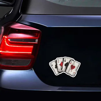 12 x 8 CM Spalva Pokerio Modelio Automobilių Lipdukas Pusėje PET Lipdukai Pokerio Grafika Lipdukai Dekoratyviniai Lengvas Montavimas