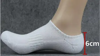 12pcs=6Pairs vyrai moterys Medvilnės pluošto kojinės Rankšluostį apačioje Tirštėti medvilninių vyriškų kojinių Anti-kvapas Seklių burną kojinės