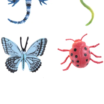 12pcs/daug Plastiko, Vabzdžių, Roplių Modelio Duomenys Vaikai Šalis Pagalvių Užpildas Už Žaislai Berniukas Naudai Vabzdžių Duomenys Atsitiktinai
