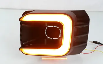12V LED DRL Šviesos važiavimui Dieną Toyota Hilux Revo 2020 2021 Vandeniui Geltona Posūkio Signalo Lemputė Bamperis rūko lam