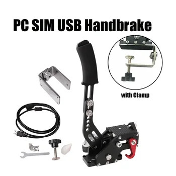 14Bit PC SIM USB rankinis Stabdis su Apkaba Lenktynių Žaidimai, Juoda, Plug & Play