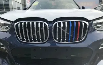 14pcs Automobilių Stilius ABS Chromuotos Priekinės Grotelės, Dangčio Lipdukas Rėmo Strim BMW X3 G01 2018 Reikmenys, Automobilių Stilius