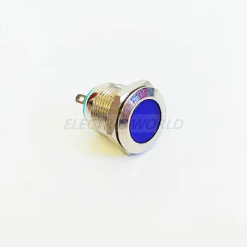 16mm vandeniui Signalo indikatorius LED Metalo lemputė ŠVIESOS 5V (12V 24V 220V pin jungties tipas, šviesos, transporto nuoma