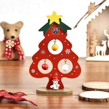 1Pc Kūrybos Medinių Kalėdų Senį medžio Amatų Kalėdų Ornamentu Vaikų Dovanos Naujųjų Metų Šaliai Dekoro Namų Stalo Apdailos