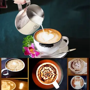 1PC Nerūdijančio Plieno Pieno Latte Kavos Putų Meno Ąsotis Ąsotis, Puodelis Puodelis Maker 