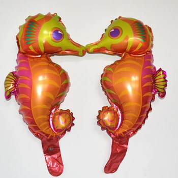 1pc Stambių Jūrų Gyvūnų Balionas Aliuminio Folija Octopu Seahorse Gimtadienio Apdailos Balionas Baby Shower Prekes Vaikams Dovanos