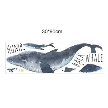 1Pc Vandenyno Gyvūnų Humpback Whale Sienos Lipdukas 