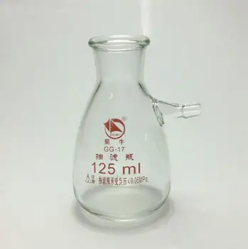 1PCS 125ml 250ml 500ml 1000ml Stiklo Siurbimo Filtravimo Kolbą Su Vienos Pusės Viršutinį Nagų, Laboratoriniai Borosilikatinio Filtras Butelis