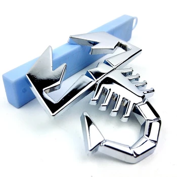 1pcs Decal Ženklelis Dekoro Skorpionas Automobilių-Lipdukas Sunkvežimių Simbolis-Logotipas Metalo Sidabro Auto 3D Paramos Lašas laivybos 2020 m.