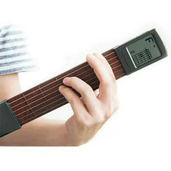 1Pcs Nešiojamų Gitaros Styga Treneris Kišenėje-Gitara Praktikos Įrankiai LCD Muzikos Styginis Instrumentas Akordas Treneris Įrankiai Pradedantiesiems