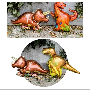 1pcs/Tyrannosaurus Raptor Triceratopsas Juros periodo Dinozaurų Didelio Baliono Berniukas Gimtadienio Balionas Apdailos Kūdikių Helio Balionas