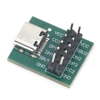 1PCS USB TIPO C PANIRTI PCB Jungtis Pinboard Bandymo Valdybos Lydmetalis Moterų Cinkavimas Pin Adapteris Antraštė