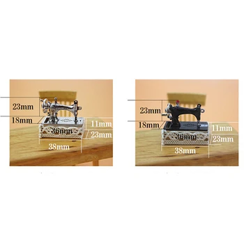 1Set 1:12 Mini Siuvimo Mašina Modeliavimas Namų Baldai Mergina Doll House Dekoro Miniatiūriniai Lėlių Priedai