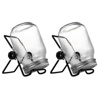 2 Komplektai 500ml Stiklo Sprouter Jar Sėklų Dygimą Jar Rinkinys, Skirtas Namų Virtuvėje Sodo Dangčio Mason Daigumas Puodą Nustatyti Turėtojas