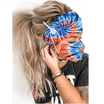 2 VNT Minkštas Earmuff Mygtuką Moterų Naujos Mados Skara Plaukų Aksesuarai 2020 Lauko Gėlių Spausdinti Atsitiktinis galvos Apdangalai