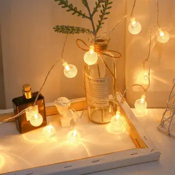 20 LED Styginių Šviesos Burbulas Kamuolys Lempa USB Maitinimo Kalėdų, Vestuvių Dekoravimas