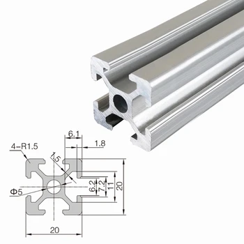 2020 Aliuminio Profilių Ekstruzijos 100mm iki 800mm Ilgio Tiesinių Geležinkelių 200mm 400mm 500mm, 
