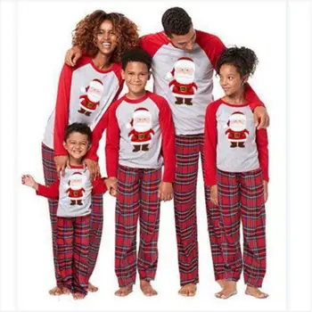 2020 Kalėdų Šeimos Atitikimo Pižama Nustatyti, Mamai, Tėvui, Vaikams, Cartoon Spausdinti Pižama Šeimos Derinti Drabužius Sleepwear & Rūbeliai