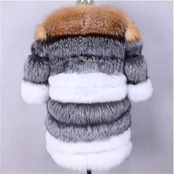 2020 m. NAUJAS nekilnojamojo kailių paltai natūralus kailio striukė ilga moterų žiemą šilta oda fox fur coat aukštos kokybės kailio liemenė Nemokamas pristatymas