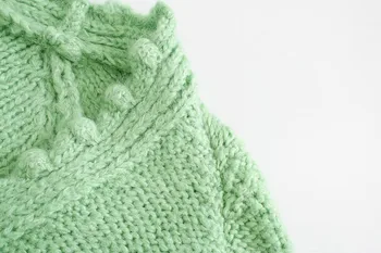 2020 m. Rudens ir Žiemos Naujas Tuščiaviduriai Tekstūros Mados Megzti Megztinis Megztinis Kailis Sexy Moteris