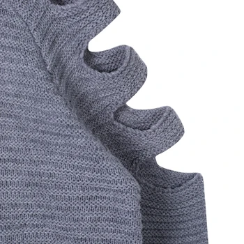 2020 Metų Rudens/Žiemos Moterų Megztiniai Lady Ilgomis Rankovėmis Megztinis Megztas Megztinis Tuščiaviduriai Iš Sexy Puloveriai Outwear Šiltas Moterims