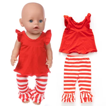 2020 Naujas dviejų dalių Lėlės drabužiai Tinka 43cm zapf kūdikių Lėlės drabužiai Atgimsta Kūdikių Drabužiai Ir 18inch Lėlės Priedai