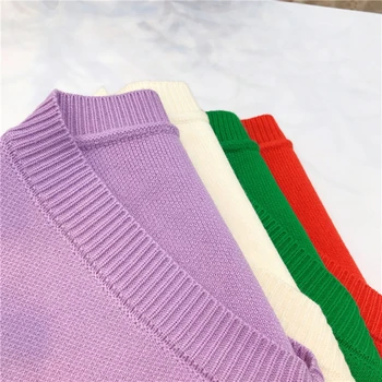 2021 m. Pavasarį Naują Atvykimo Causel Stilius Paprastas Dizainas Visos Rungtynės Moteris Mergaitė Moterų Megztinis Liemenė 6 spalvų, Geros Kokybės