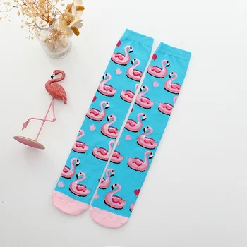 2021 m. Pavasarį, Rudenį Naujų Madingų Flamingo Cartoon Vaikų Kojinės Tiesiai Heelless Medvilnės Kojinės Mergaitėms Per Kelio Kojinės