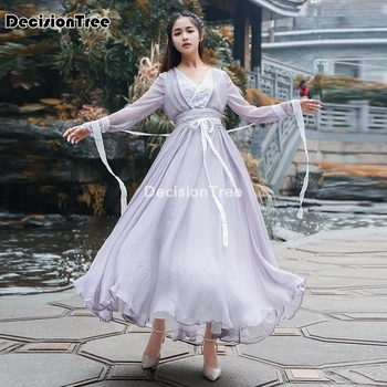 2021 suknelė moterims kinų stiliaus saldus suknelė siuvinėjimo hanfu tobulinimo apynasrio ilga suknelė vintage drabužius azijos suknelė