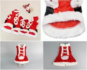 20pcs Kalėdų šalis, drabužių, dovanų šuniuką kostiumas šunų kailis katė sijonas Santa Claus drabužiai, džemperis naminių Reikmenys