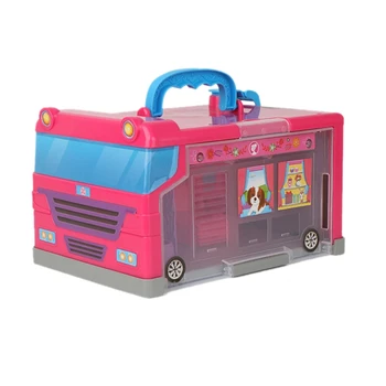 20PCS Vaikų Žaisti Namus, Sandėliavimo Namas Kelionės Autobusu Nešiojamų Saugojimo Dėžutė Mergina Žaislas