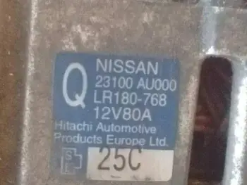 23100AU000/LR180768/2529125/NISSAN generatorius pirmą sedanas (P12) ACENTA | 0.01 - .