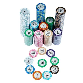 25Pcs/Rinkiniai Texas Chip Metalų Monetos Karūna Monte Carlo Žetonų Pokerio Klubas Priedai