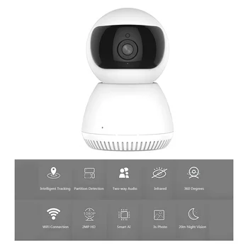 2MP 1080P patalpų home security auto stebėjimo vaizdo survellance smart gyvenimo TUYA IP KAMEROS