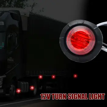2vnt 12V 1.2 W Automobilių, Sunkvežimių Posūkio Signalo Lemputė Van LED Šoninis Gabaritinis Žibintas Uodega Blykstės Šviesa Takas, Autobusu posūkio Žibintas atsparus Vandeniui